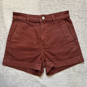 Everlane Shorts | Cotton Twill High Rise Straight Leg Shors